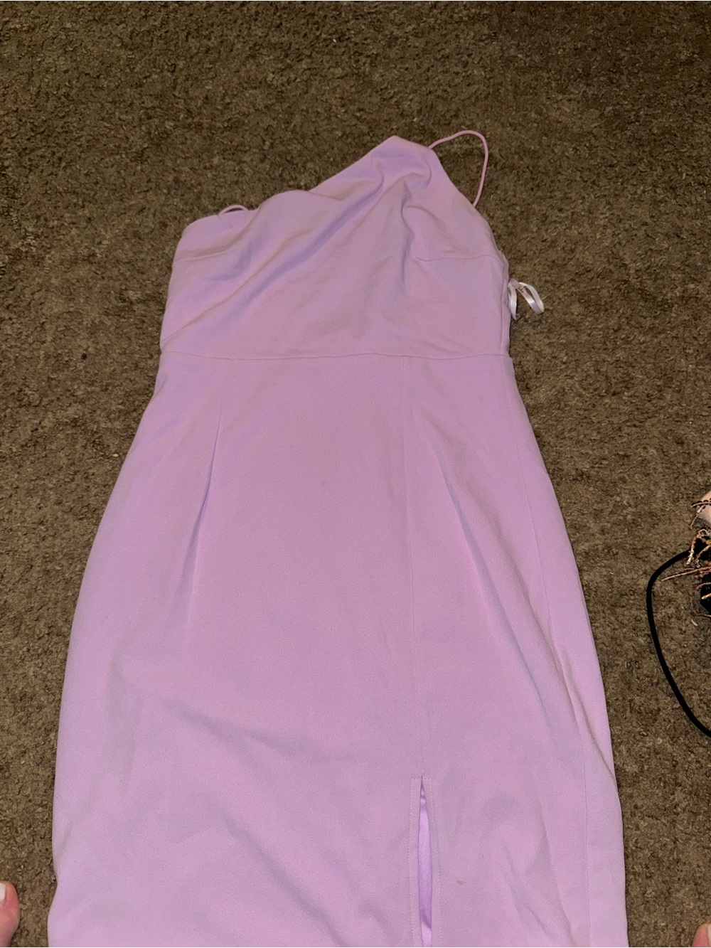 One-Shoulder Lilac Bodycon Dress